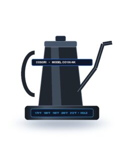 COSORI Electric Gooseneck Kettle with 5 Variable Temperature Presets 100% Stainless Steel